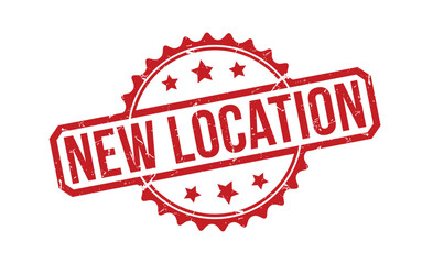 New Location stamp red rubber stamp on white background. New Location stamp sign. New Location stamp
