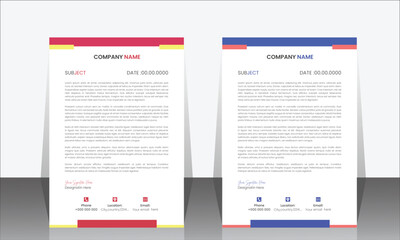 Vector letterhead/letterhead template, letterhead design for corporate business .