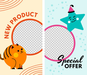 New products and special price, promo banners