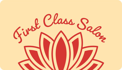 First class salon, beauty and spa promotion banner
