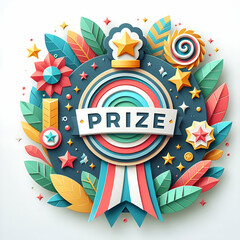 3d medal with ribbon isolated on white 