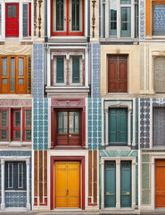 Fototapeta premium windows of an old building