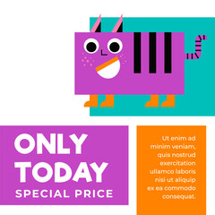 Only today special price on goods in store vector