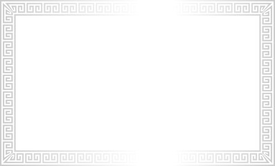 Chinese decoration silver frame and border. Traditional oriental frame and borders decoration.