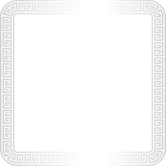 Chinese decoration silver frame and border. Traditional oriental frame and borders decoration.