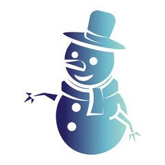 snowman icon on gradient style