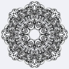 vector mandala template for page decoration card adult coloring book
