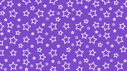 Purple seamless pattern with white stars