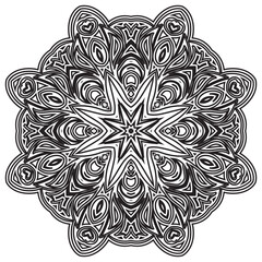 vector mandala template for page decoration card adult coloring book