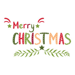 Colorfun Fun Merry Christmas Lettering