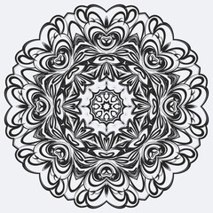vector mandala template for page decoration card adult coloring book
