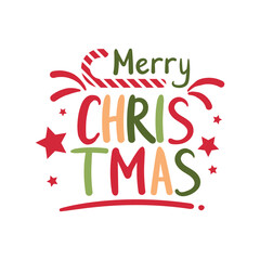 Colorfun Fun Merry Christmas Lettering