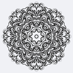 Christmas background. Snowflakes. Simple decorative geometric winter holiday elements. Stock vector illustration.