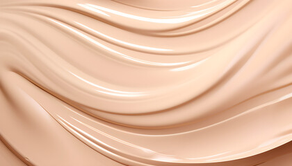 cosmetic smears of creamy texture on a beige background