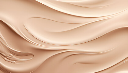 cosmetic smears of creamy texture on a beige background