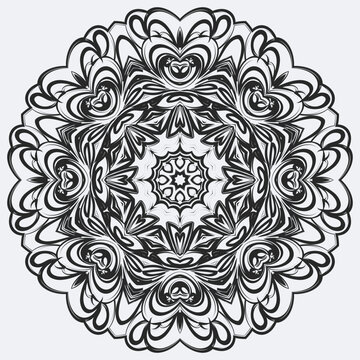 vector mandala template for page decoration card adult coloring book