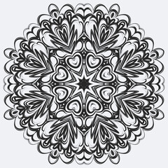 vector mandala template for page decoration card adult coloring book