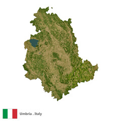 Umbria, Region of Italy Topographic Map (EPS)