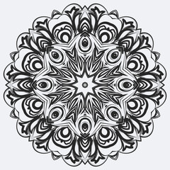 Black Line Snowflake Doodle Elements Winter Vector
