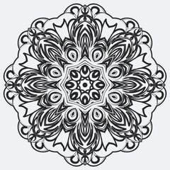 Black Line Snowflake Doodle Elements Winter Vector