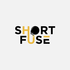 Short Fuse text wordmark logo design icon element vector