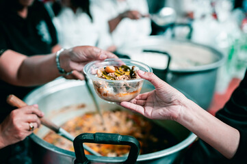 free food for poor and homeless people : Food concept of hope