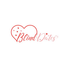 Blind Dates text typography logo design icon good for blind date with girlfriend element vector