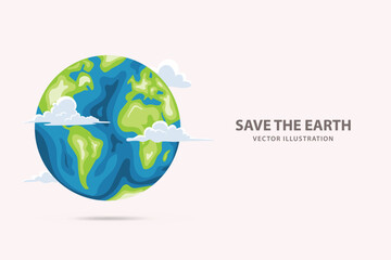 World environment and earth day, Save Earth concept vector illustration