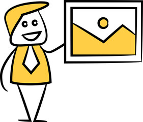 Businessman and Photo Illustration
