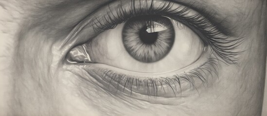 Obraz premium Closeup gray pencil drawing on low-quality paper.