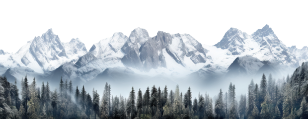 Picturesque landscape with majestic mountain peaks