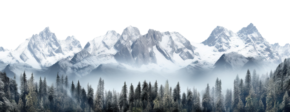 Picturesque landscape with majestic mountain peaks