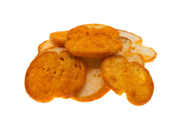 croutons with spices isolated