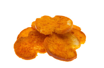 croutons with spices isolated