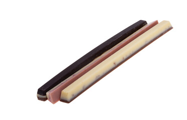 chocolate sticks isolated