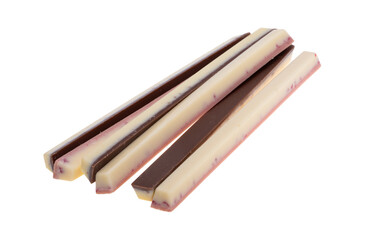 chocolate sticks isolated