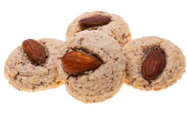 cookies with almonds isolated