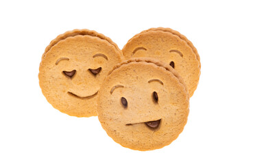 cookie smiley isolated