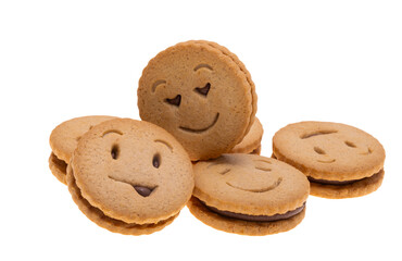 cookie smiley isolated