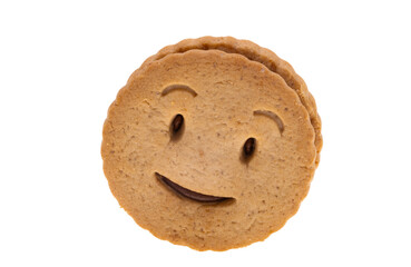 cookie smiley isolated