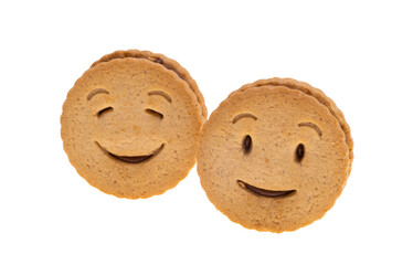 cookie smiley isolated