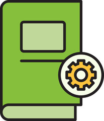 Book and Gear Icon
