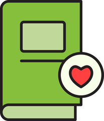 Book and Heart Icon
