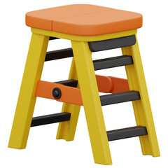 Ladder 3d icon. Construction 3d icon