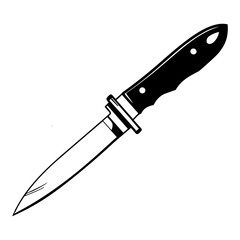 Elegantly Crafted Knife Pictogram, Depicting the Essence of Sharpness and Style.