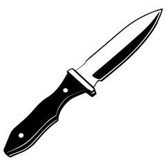 Elegantly Crafted Knife Pictogram, Depicting the Essence of Sharpness and Style.