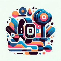 Energetic Workout: Dynamic Fitness Illustration