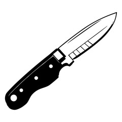 Elegantly Crafted Knife Pictogram, Depicting the Essence of Sharpness and Style.