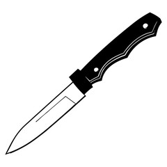 Elegantly Crafted Knife Pictogram, Depicting the Essence of Sharpness and Style.