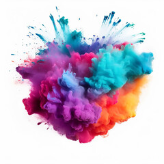 Fototapeta premium paint powder holi abstract explosion colour motion explode smoke splashing burst fantasy textured dust b